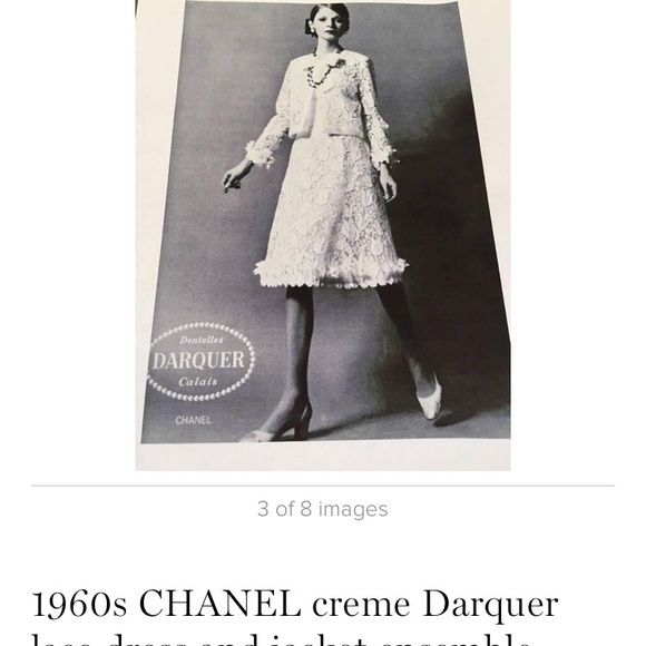 Pt 1 CHANEL 1960s 💯% authentic wedding dress - Picture 3 of 8